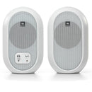 JBL 1 Series 104-BT-W Moniteurs de référence de bureau compacts alimentés avec Bluetooth - Blanc, Paire 