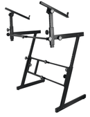 On-Stage KS7365EJ Heavy Duty Folding-Z Two-Tier Keyboard Stand