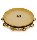 Latin Percussion LP383-BR Pro Single Row Headed Tambourine - 10" (Brass)