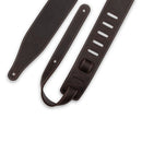 Levy's M17BAS Pull-Up Butter Leather Guitar Strap - 2.5" (Dark Brown)