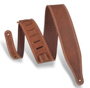 Levy's M17BDS Butter Double Stitch Guitar Strap - 2.5" (Brown)