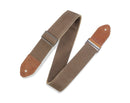Levy's M7WC-TAN Traveler’ Waxed Canvas Guitar Strap - 2" (Tan)