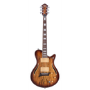 Michael Kelly MKHSSSBPYZ Guitare électrique spéciale hybride - Spalted Maple Burst