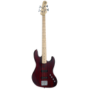Michael Kelly MKO4OTRMRC Element 4 OP Maple Fretboard Electric Bass - Open Pore Trans Red