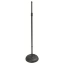 On-Stage MS7201QTR Quarter-Turn Round Base Threadless Microphone Stand (Black)