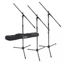 Ensemble de pieds de microphone Euroboom MSP7703 sur scène avec sac (3 pieds)