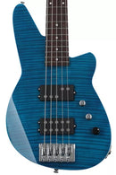 Reverend Mercalli MRC5FM 5 FM 5-string Bass Guitar - Transparent Blue