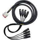 Mogami Gold AES TD DB-25 - XLR 15' (4 XLR Male & 4 XLR Female Digital Breakout Cable)