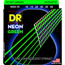 DR Handmade Strings NGA-10 Ensemble de cordes pour guitare acoustique en bronze phosphoreux avec revêtement vert fluo – Extra léger (10-48)