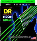 DR Handmade Strings NGE-11 Cordes de guitare électrique avec revêtement vert fluo – Lourdes (11-50)