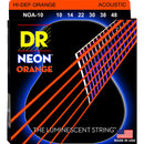 DR Handmade Strings NOA-10 NEON Orange Coated Phosphor Bronze Acoustic Guitar String Set - Extra Light (10-48)