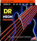 DR Handmade Strings NOB6-30 6 Electric Bass Strings Medium (Neon Orange) - 30-125