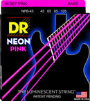 DR Handmade Strings NPB-45 Cordes de basse avec revêtement rose fluo – Medium (45-105)