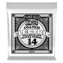 Ernie Ball 0214EB Slinky Coated Titanium Reinforced Plain Electric Guitar String - 0.014