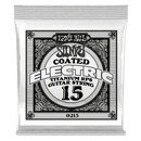 Ernie Ball 0215EB Slinky Coated Titanium Reinforced Plain Electric Guitar String - 0.015