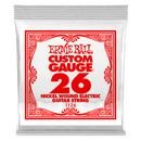 Corde de guitare électrique Ernie Ball 1126EB en nickel enroulé, calibre personnalisé, 0,026