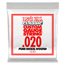 Ernie Ball 1220EB Corde de guitare électrique classique en nickel pur enroulée sur mesure - 0,020