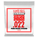 Ernie Ball 1222EB Corde de guitare électrique classique en nickel pur enroulée sur mesure - 0,022