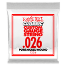 Ernie Ball 1226EB Corde de guitare électrique classique en nickel pur de calibre personnalisé - 0,026