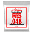 Ernie Ball 1248EB Classic Pure Nickel Wound Custom Gauge Electric Guitar String - 0.048