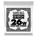 Ernie Ball 1326EB Lot de 6 cordes de guitare pour banjo ou mandoline en acier inoxydable avec extrémité en boucle – 0,026