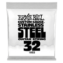 Ernie Ball 1932EB Gauge personnalisée en acier inoxydable enroule de guitare électrique - 0,032
