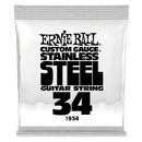Ernie Ball 1934EB Gauge personnalisée en acier inoxydable enroule de guitare électrique - 0,034