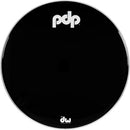 PDP PDACDH22BSKR 22" Black Smooth Kick Resonant Logo Head
