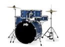 PDP PDCE2015KTRB Center Stage Series 5-Piece Complete Drum Set (Royal Blue Sparkle)