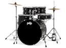 PDP PDCE2215KTIB Center Stage 5-Piece Complete Drum Set (Iridescent Black Sparkle)