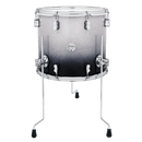 PDP PDCM1416TTSB Concept Maple Lacquer 14" x 16" Tom au sol - Argent à noir fondu