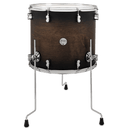 PDP PDCM1618TTSCB Concept Maple Lacquer Floor Tom (Satin Charcoal Burst) - 16" x 18"