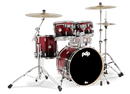 PDP PDCM20FNRB Concept Maple 4-Piece Fusion Shell Pack Lacquer Finish (Red to Black Fade)