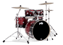 PDP PDCM2215RB Concept Maple 5-Piece Shell Pack Lacquer Finish (Red to Black Fade)