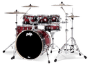 PDP PDCM2217RB Concept Maple 7-Piece Shell Pack Lacquer Finish (Red to Black Fade)