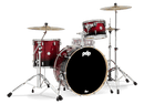 PDP PDCM24RKRB Concept Maple 3-Piece Rock Shell Pack Lacquer Finish (Red to Black Fade)