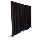 PD Pipe &amp; Drape Velour Drapes w/ Pipe Pockets &amp; Grommets - 12' x 15' Noir