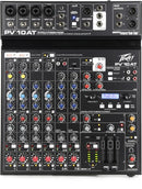 Peavey PV®10AT Mélangeur compact 10 canaux avec Bluetooth et réglage automatique Antares®