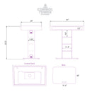 ProX XZF-DJCTW Control Tower DJ Podium for Pioneer DDJ-REV7 XDJ-XZ DDJ-1000 RANE One (White Finish)