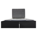 ProX XF-CSBX2 Ensemble universel d'étagères d'angle en aluminium pour façades DJ (Noir)