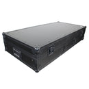 ProX XS-TMC1012WLTFBTLBL Flight Coffin Case For 12" Rane 72 Mixer and 2 Turntables in Battle Mode w/Laptop Shelf and Wheels (Black on Black)