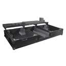 ProX XS-TMC1012WLTFBTLBL Flight Coffin Case For 12" Rane 72 Mixer and 2 Turntables in Battle Mode w/Laptop Shelf and Wheels (Black on Black)
