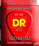 DR Handmade Strings RDB-45 Cordes de basse avec revêtement Red Devils – Medium (45-105)