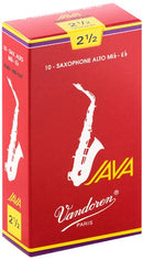 VANDOREN SR2625R ALTO SAX JAVA RED REEDS Force 2,5 (boîte de 10)