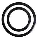 Gibraltar SC-GPHP-4B Protecteur de trou de port 4 pouces - Finition noire