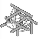 Global Truss F33-TR-4097U - 1.64' 4-Way Triangular T-Junction Apex Up for F33 Triangle Truss