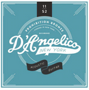 D'Angelico DAPB1152 Prohibition Bronze 11 - 52 Acoustic Guitar Strings