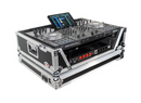 ProX XS-PRIME4 W2U Flight Case w/2 RU Rackspace and Wheels for Denon DJ Prime 4 (Black & Silver)
