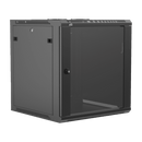 Caymon WPR612R/B 19" Wall Mount Rack For 12 Units With Removable Back (Black)