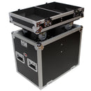 ProX X-RCF-NX12SMA Stage Monitor Flight Case For 2 RCF NX 12-SMA W/4" Wheels